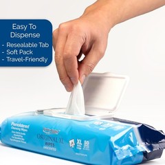 XL Aloe Wipes 600 Ct, Extra-Large Hypoallergenic Clean Sheets