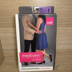Medi Comfort Thigh High, Open Toe, Petite, w/Lace Band, (Size: IV) 30-40mmHg San