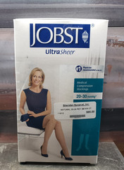 Jobst WOMENS SHEER 20-30 mmHg Knee High CT 119616 STOCKINGS SOCKS NATURAL SP SM