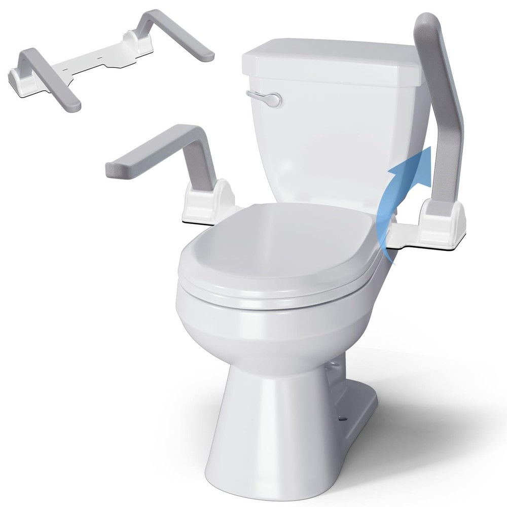 ZEAGUS Toilet Safety Rails for Seniors,500lb Heavy-Duty Toilet Safety Frame,G…