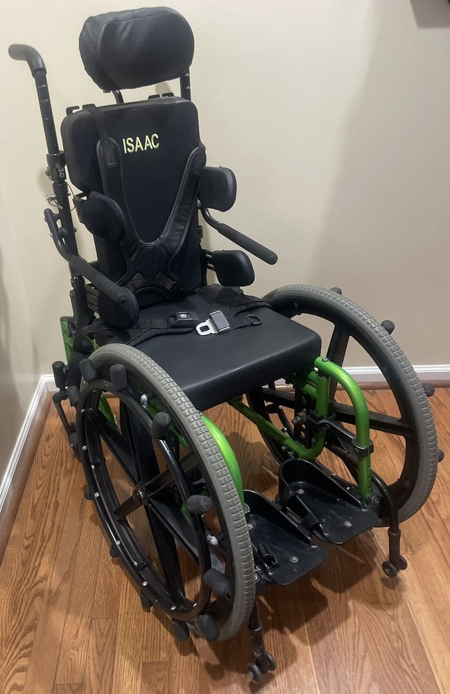 Numotion Quickie Special Needs Pediatric Adjustable Manual Green Wheelchair