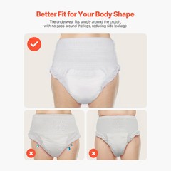 Adult Disposable Underwear Pull On Up Brief Diapers Men Women L Size 64 Count
