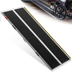 2/3/4/5/6/7/8/10/12 FT Folding Aluminum Wheelchair Ramps Mobility Ramps Non-Slip