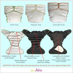 ECOABLE Incontinence Fitted Cloth Diaper & Insert for Special Needs Adults