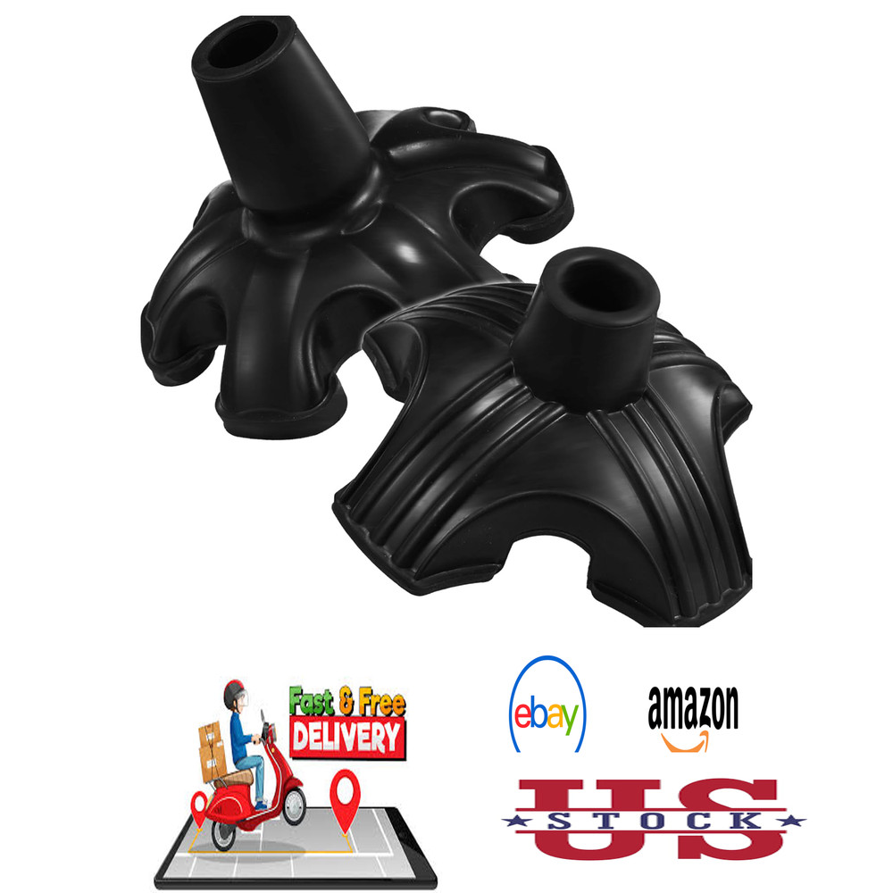 Cane Tips 3/4 Inch Non Slip Replacement for Walking Canes Stability Self