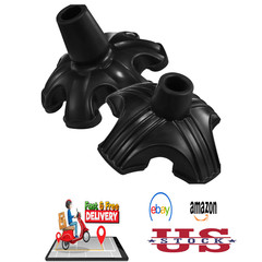 Cane Tips 3/4 Inch Non Slip Replacement for Walking Canes Stability Self