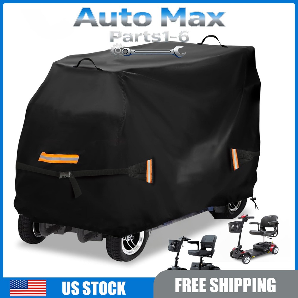 Mobility Scooter Cover 600D All-Weather、UV、Waterproof、Protection – 68″x 25″x 47″