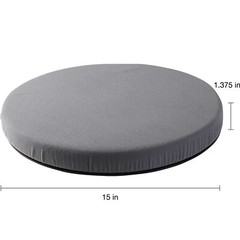 15 Inch Gray Swivel Seat Cushion 360 Degree Mobility Chair Assist for Seniors
