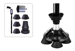 BigAlex 4Tips Replacement for Folding Walking Cane(MG 7 Piece Set, black