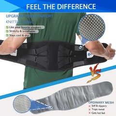 Paskyee Back Brace for Lower Pain Men M (Waist: 30-37 Inch), Black