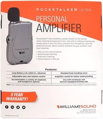 NEW WilliamsSound PockeTalker Ultra Personal Sound Amplifier Headphones PKT D1EH