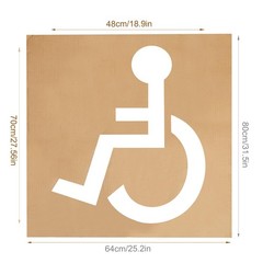 Handicap Stencil for Parking, 31.5×25.2in Reusable Parking Lot Template Handi