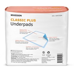 McKesson Classic Plus Underpads Disposable, 23X24″, UPLT2324, 25 Ct