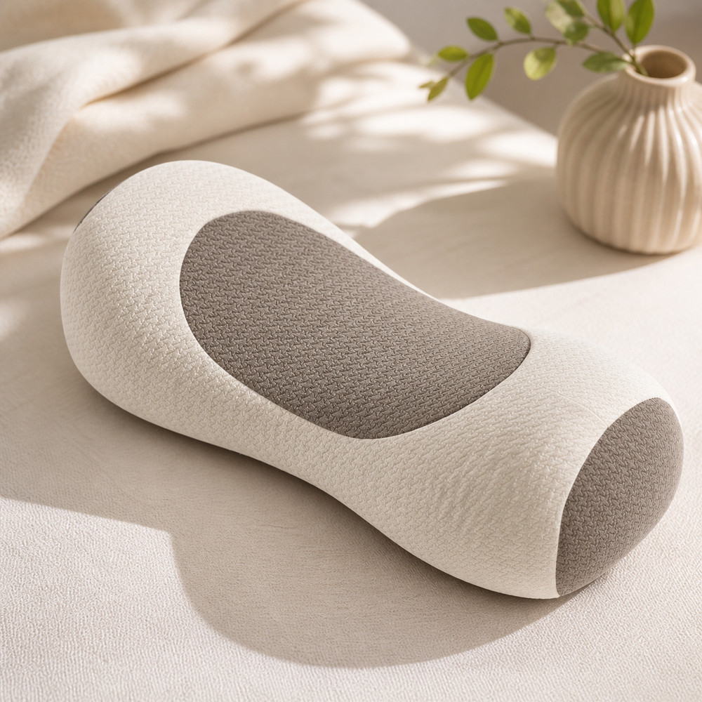 Buckwheat Neck Pillow Cylindrical Cervical Support Bolster Cushion