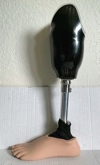 Bulldog TCA-1S Below Knee Prosthetic Leg Left Foot Size 26 Carbon Fiber Socket