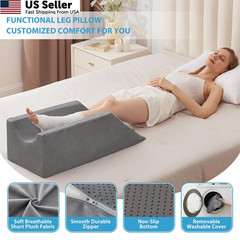 MEGCXIT Leg Pillow Elevation Blood Circulation, Wedge Single Leg, Grey