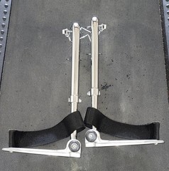 Invacare Swing Away Chrome Wheelchair Adjustable Footrest w/ Heel Loops 44200×27