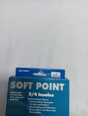 SOFT POINT- Pre-Molded Orthotic 3/4 Arch Support Insole Medical Grade Silicone