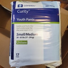 Curity Youth Pants, Small / Medium, 38-65 lbs. Pull On 70073A – Unisex (E) USA