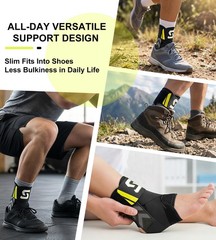 Quick Lace Up Ankle Brace for Sprained Ankle, Slim Fit Ankle Support Brace wi…