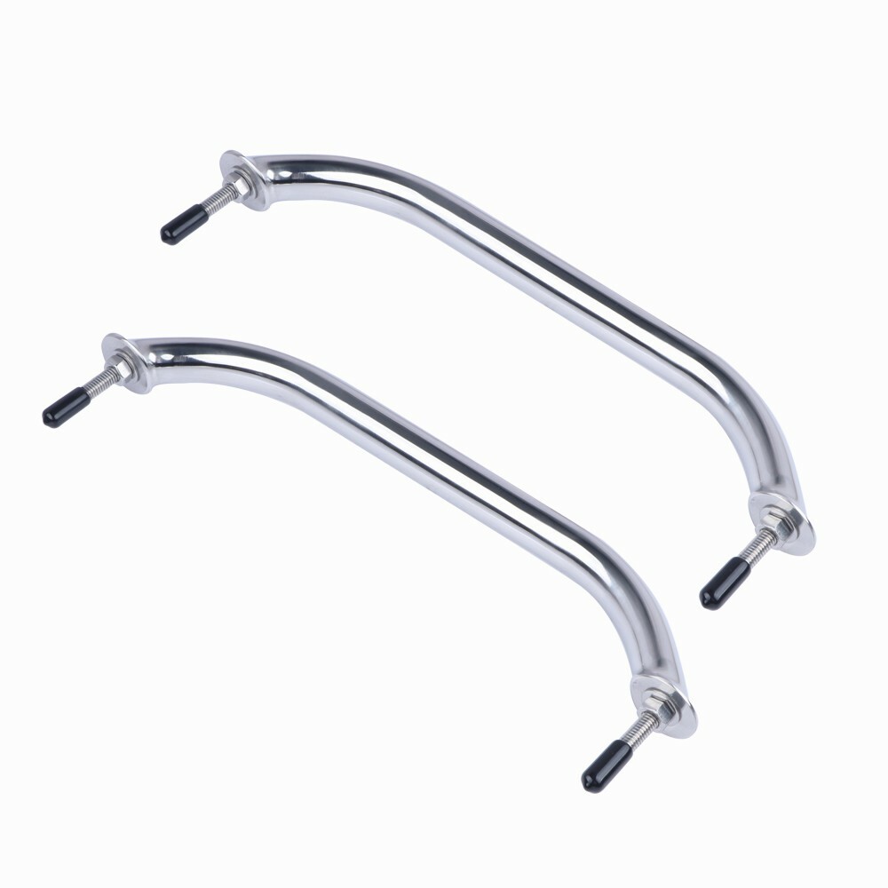 2X Stainless Steel Polished Grab Handle 12″ Handrail Boat/Door/Bath/RV(305mm)