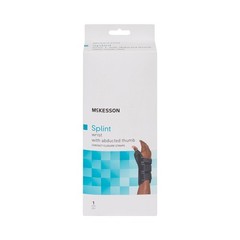 McKesson Hook and Loop Strap Wrist Brace with Abducted Thumb for Left Hand