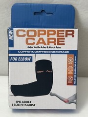 Copper Care Copper Compression Brace for Elbow 1 Pack Adult One Size Fits Most