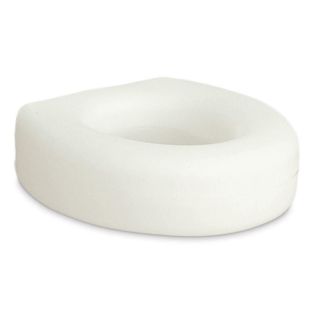 AquaSense Raised Toilet Seat Portable White Polyethylene Lightweight 4 in. H