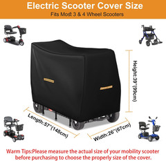 Mobility Scooter Cover Waterproof Accessories,420D Oxford Fabric Heavy Duty Elec