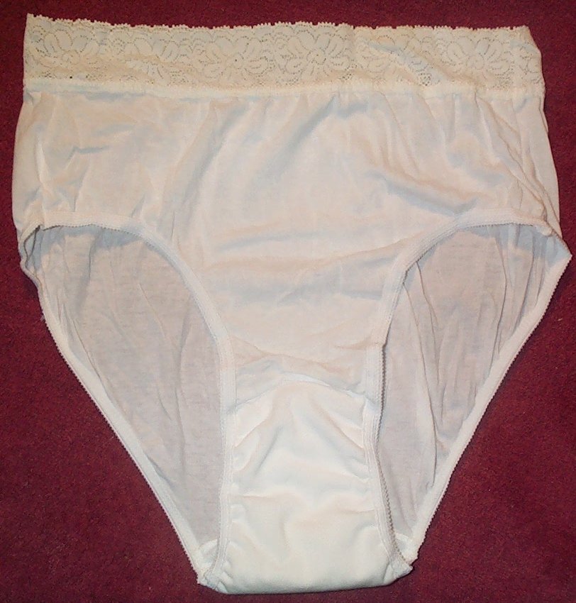 2 Pair Womens White Size 8 / Large Incontinence High Leg Panty Cotton/Lycra USA