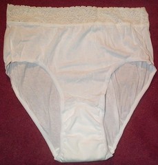 2 Pair Womens White Size 8 / Large Incontinence High Leg Panty Cotton/Lycra USA