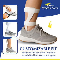 Lightweight Semi-Rigid AFO for Foot Drop – Trimmable Fit (Men’s Right)