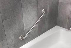 Glacier Bay 24” Concealed Screw Square Escutcheon Shower Tub Grab Bar (2 Pack)