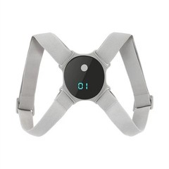 Smart Posture Corrector Adjustable Back & Shoulder Brace Gray Vibration Reminder