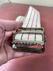 COW & COW Transfer & Gait Belt Beige Striped Walking Standing Assistance 60 in