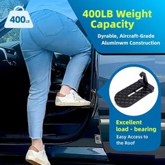 Car Door Step Foldable Aluminum Alloy Roof Rack Step SUV Truck Vehicle Access