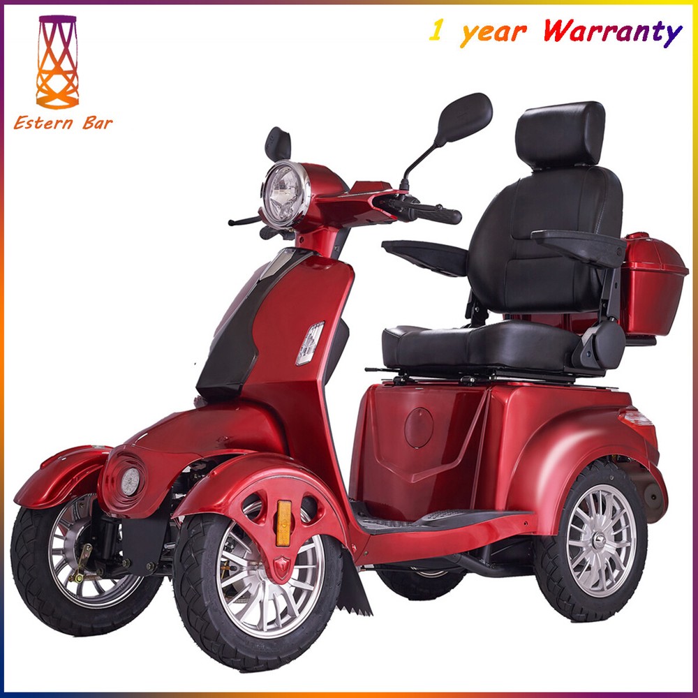 Heavy Duty 4 Wheel Mobility Scooters 500lbs 800W All Terrain for Seniors Adults