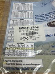 The Royal Flush Prosthetic Sock Medium Coolmax Made in USA RKDF Lot Of 2
