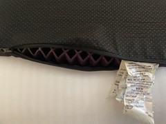 Purple Gel Seat Cushion Black Removable Zip Cover Lightweight Orthopedic Support