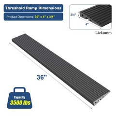 3/4″ Rise Odorless Threshold Ramp for Doorways, Wheelchair Ramp with 3500 lbs…