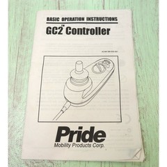 Pride Mobility GC2 Joystick Controller Basic Operation Instructions Manual