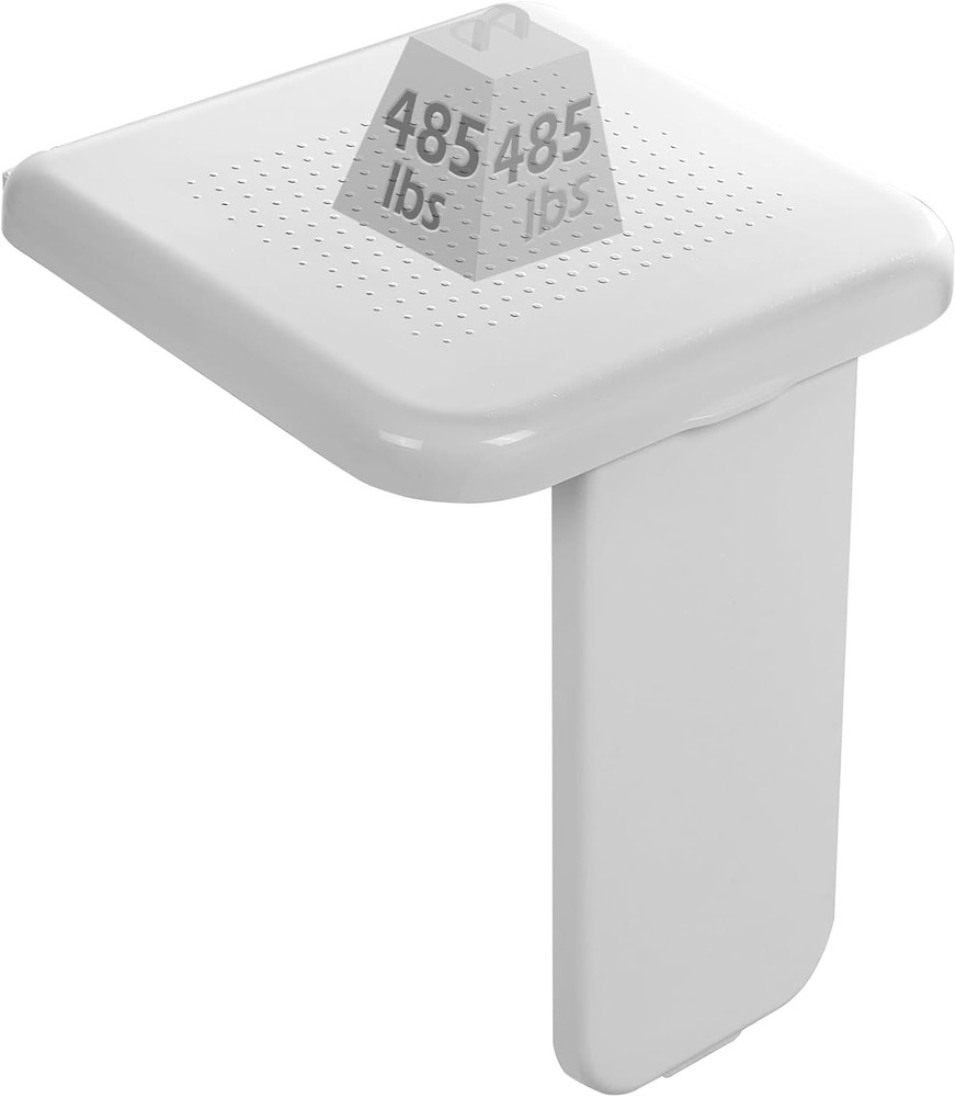 Wall-Mounted Folding Shower Seat – 485 lbs Capacity, Durable ABS Shower Bench