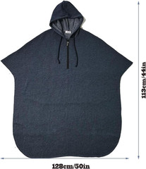 Warm Hooded Wheelchair Cape Poncho – Winter Fleece Shawl for Adults & Elderly