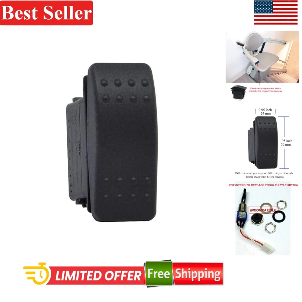 Rocker Switch for Stair Lift Up Down Replacement Compatible with Bruno SRE-15…