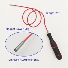 Flexible Magnetic Pickup Tool set, 50g(4mm)&500g(6.5mm), 28″ Flexible Magnet