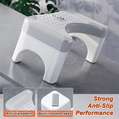 Recximi Black Toilet Stool Poop Squat Adult, Foot 1 Pack,