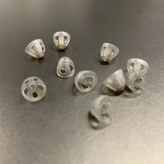 10Pcs Hearing Aids Dome Soft Open Domes Black Layer Replacements Eartip 5/8/10mm