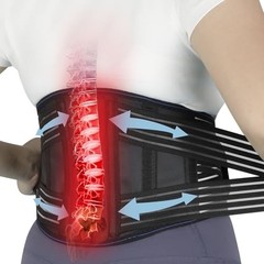 Adjustable Lumbar Support Back Brace for Lower Back Pain Relief – Breathable, St