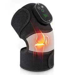Electric Heated Knee Massager, 3-in-1 Cordless Knee Brace with Heat and Massage