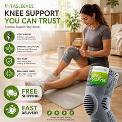 Vita Sleeves Knees 7 Zone Support Sleeve Knee Brace Small/Medium Breathable